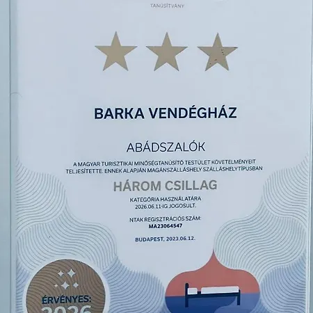 Apartament Barka Vendeghaz Tisza-to Abádszalók